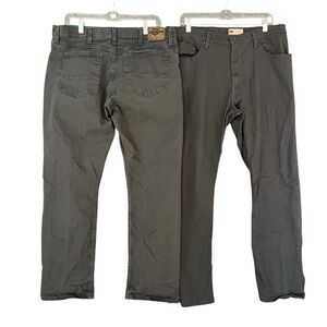 LOT OF 2 Wrangler Mens Jeans Straight Fit Denim Grey Size 36 x 30